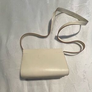 COS crossbody purse in white leather